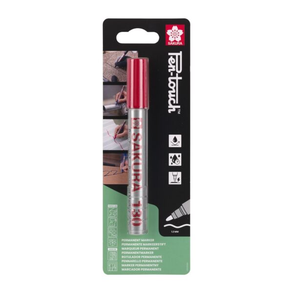 Marker Pen-Touch 130 czerwony, Sakura  do drewna, metalu, szkła, tektury